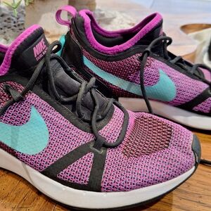 Nike Black and Pink Sneakers with Blue Accents